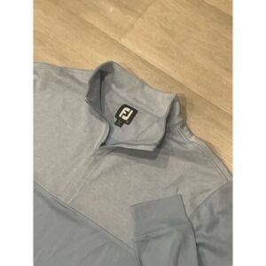 Men's Footjoy 1/4 Zip Sweater Long Sleeve Blue Pullover L